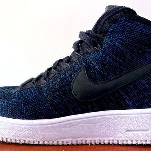 Nike Air Force Ones af1s mid fly knit… size 9.5
